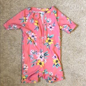 6-12 month short sleeve infant girls rash guard